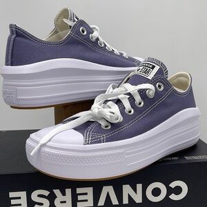 Converse WMNS CTAS MOVE OX LAVENDER ASH/WHITE/BLACK A12895C Platforms Sneakers